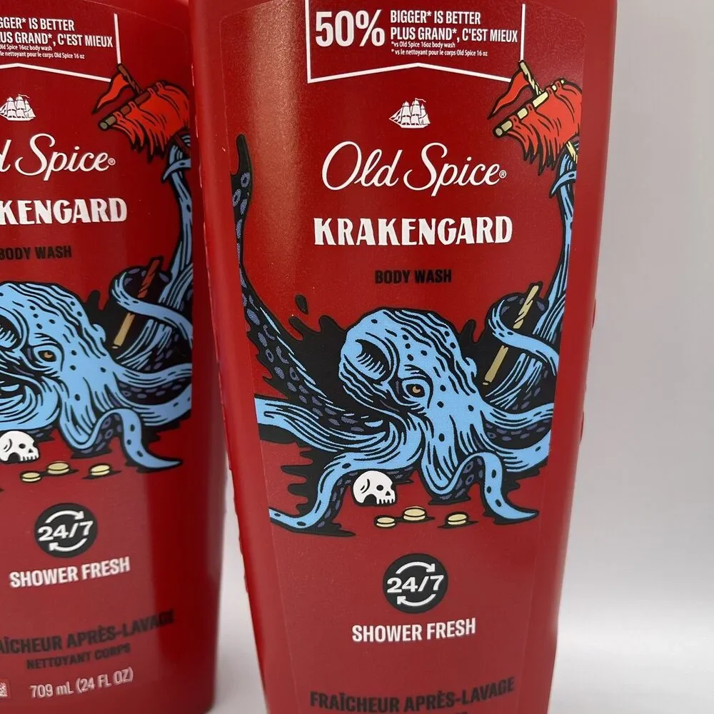 Old Spice Krakengard Body Wash Lasting Scent Rich Lather Shower Fresh 24oz